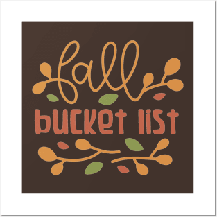 Fall Bucket List Posters and Art